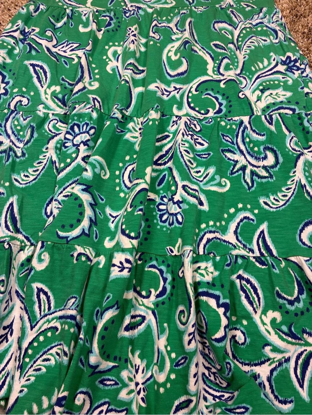 Soft Surroundings llana Paisley Tiered Midi Dress - Picture 9 of 13